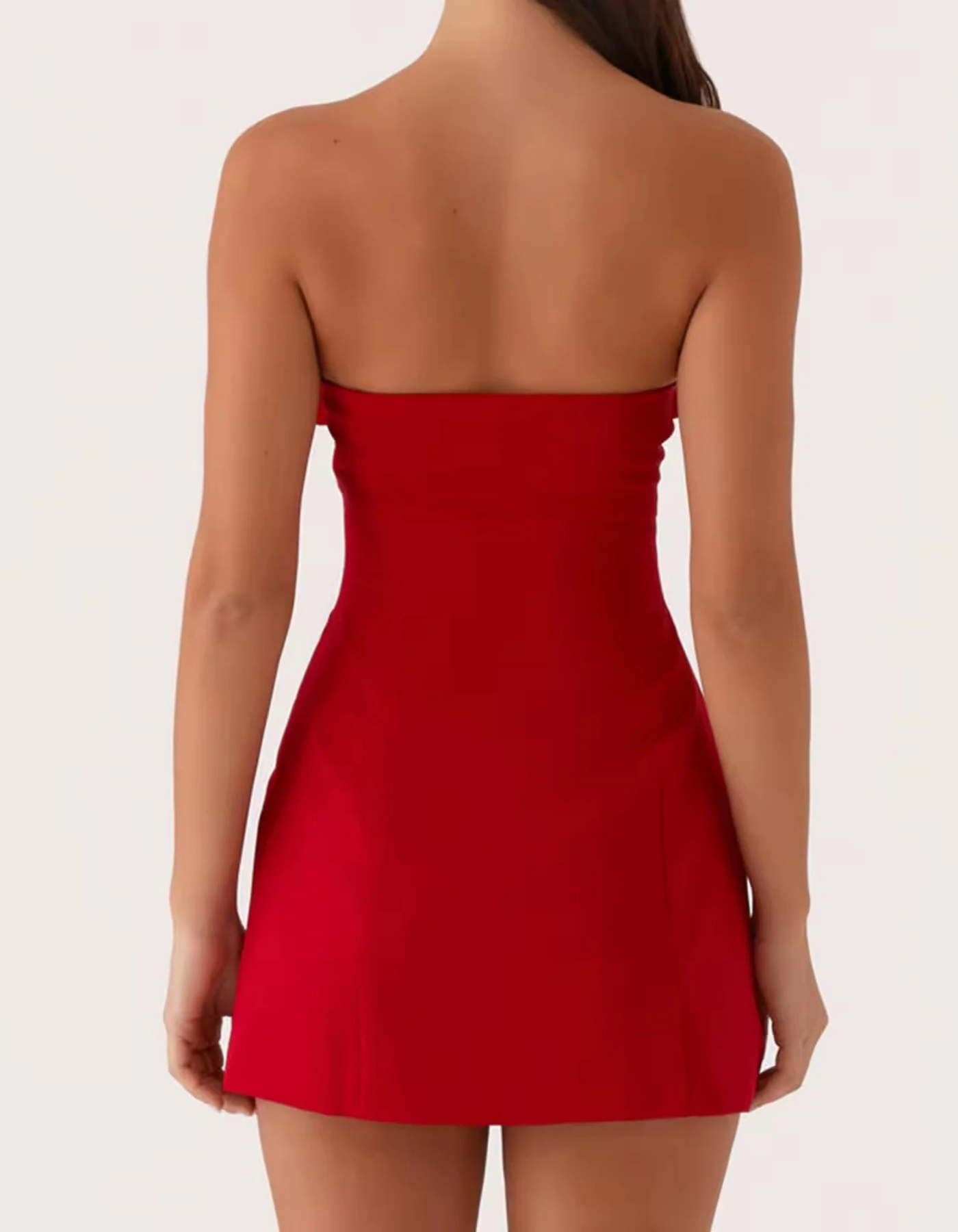 Riviera – Rosette bust detail – Strapless mini dress-15352826823029-Mirella Fiore