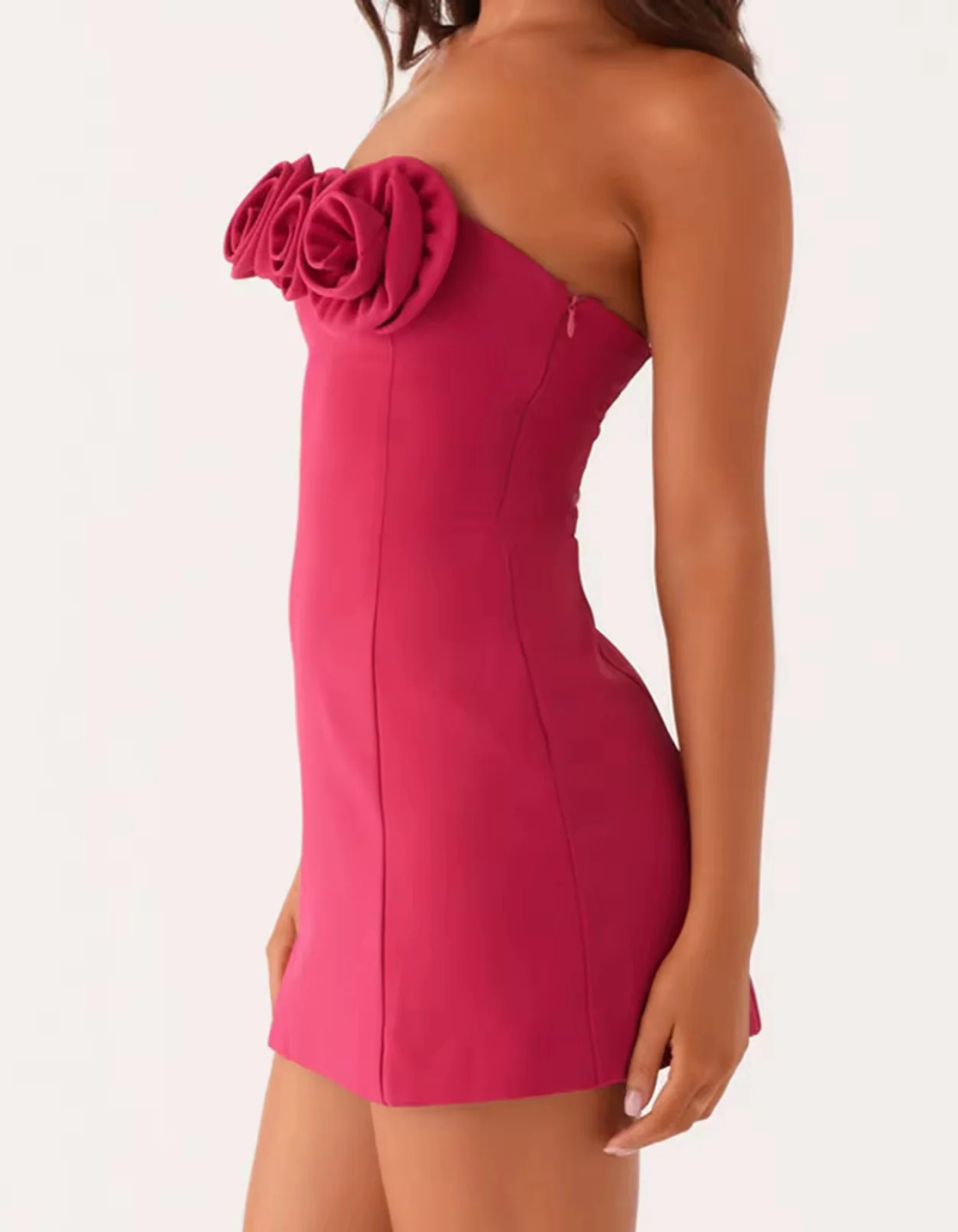 Riviera – Rosette bust detail – Strapless mini dress-15352826823029-Mirella Fiore