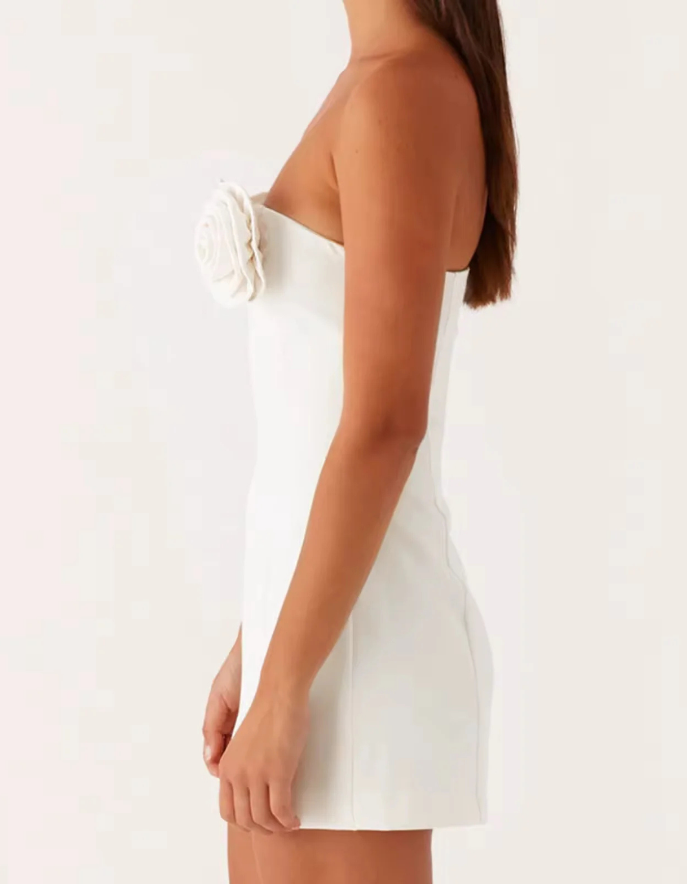 Riviera – Rosette bust detail – Strapless mini dress-15352826823029-Mirella Fiore