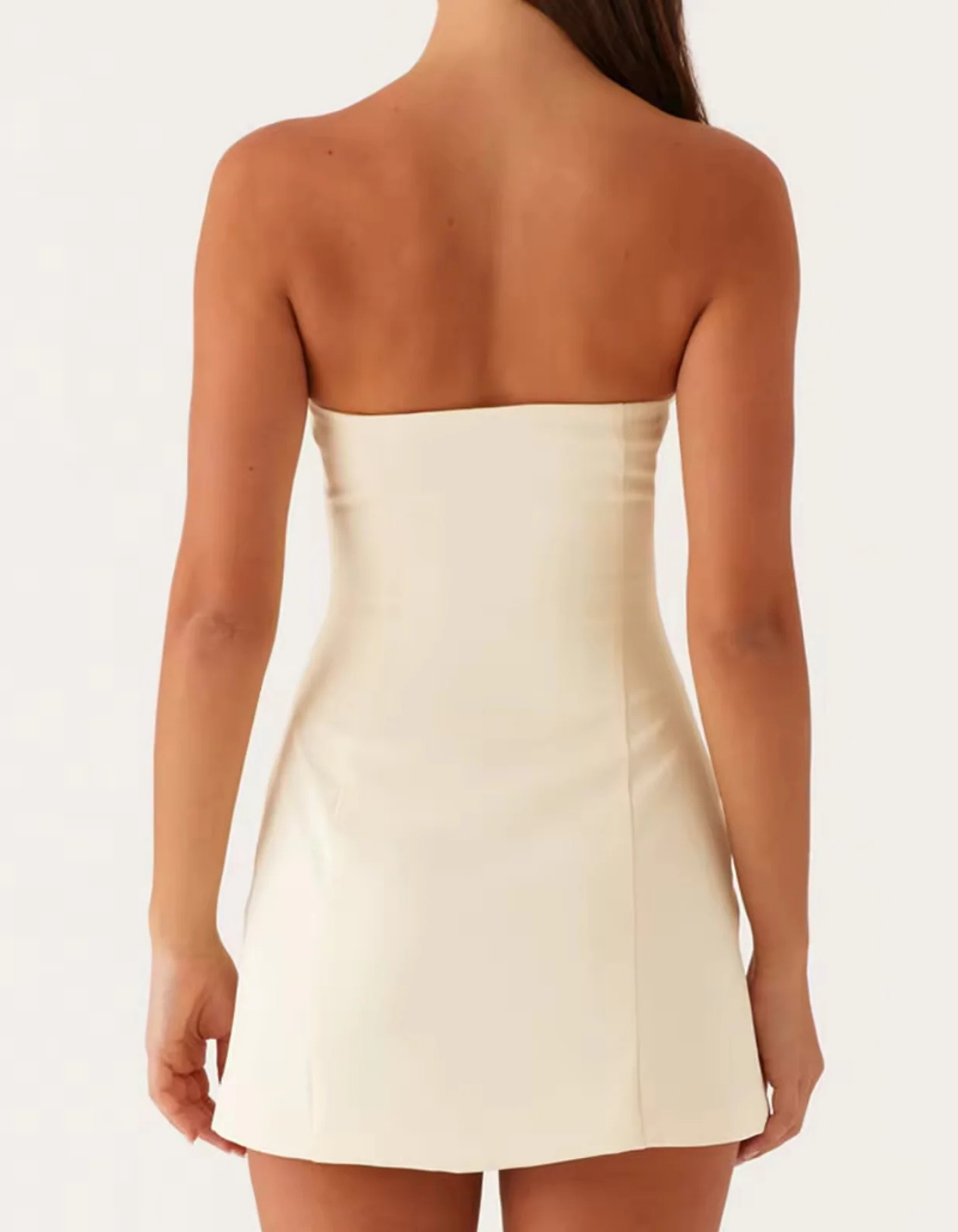 Riviera – Rosette bust detail – Strapless mini dress-15352826823029-Mirella Fiore