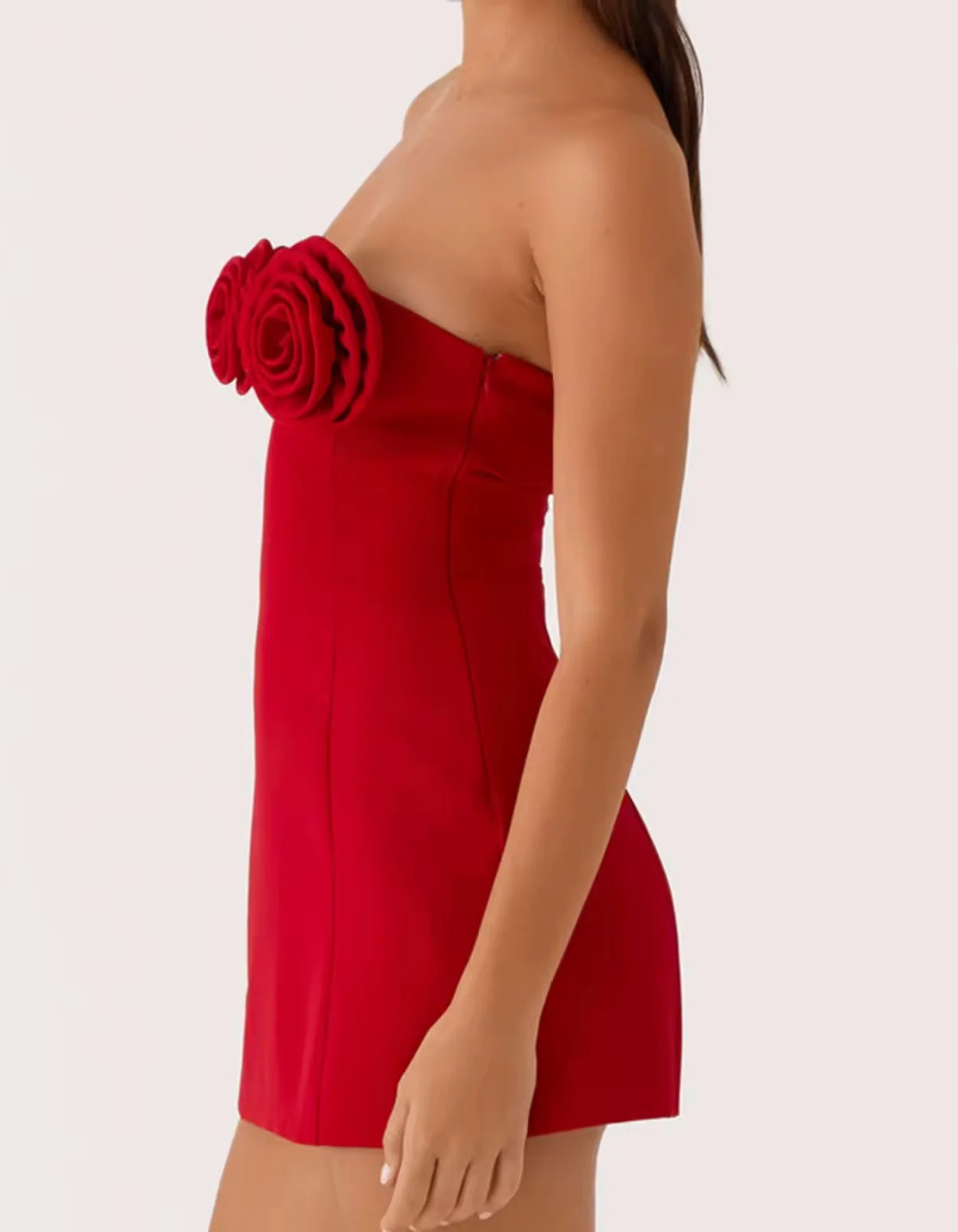 Riviera – Rosette bust detail – Strapless mini dress-15352826823029-Mirella Fiore