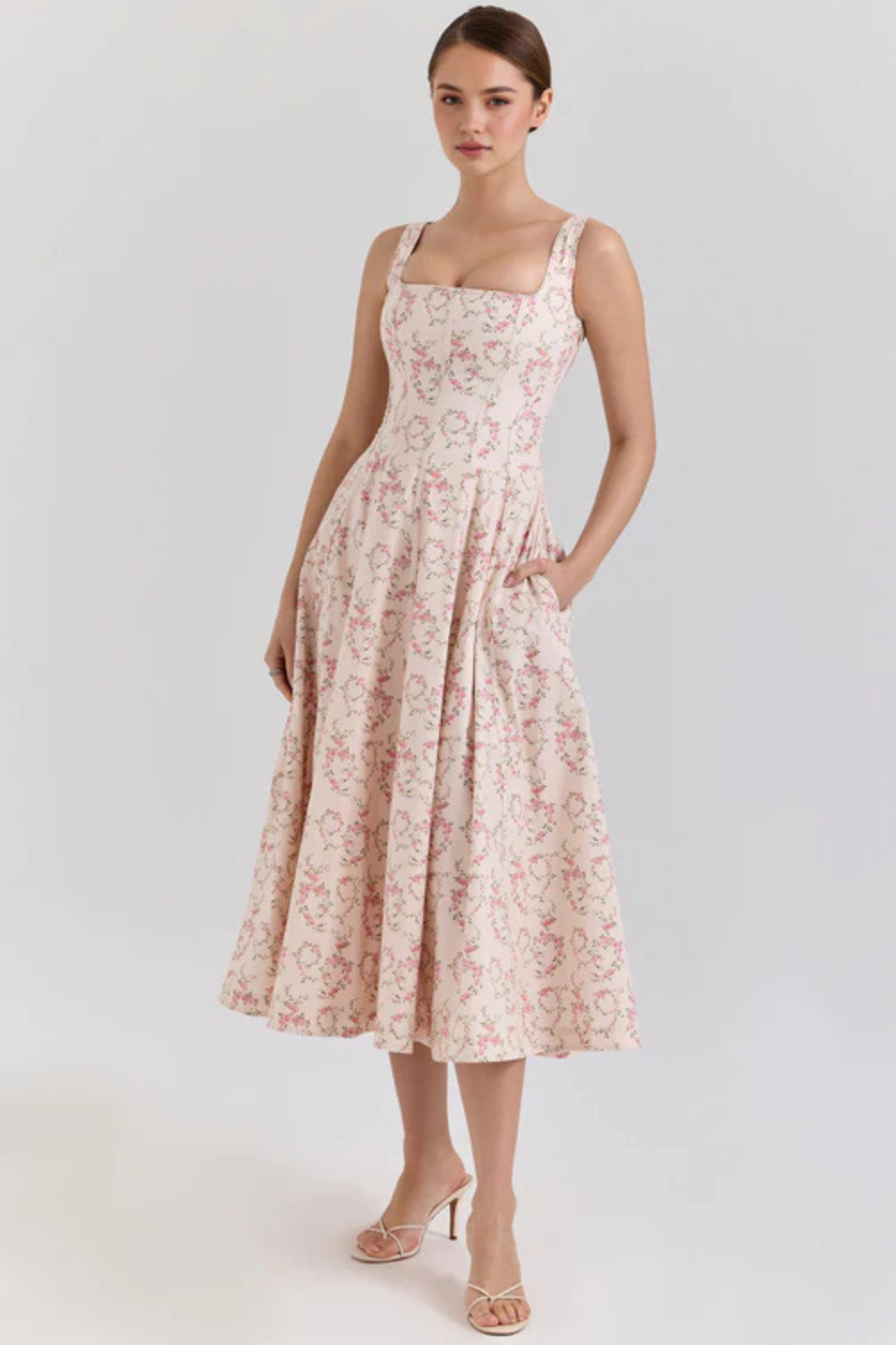 Rosabel – Corset back – Midi dress-15260068348277-Mirella Fiore