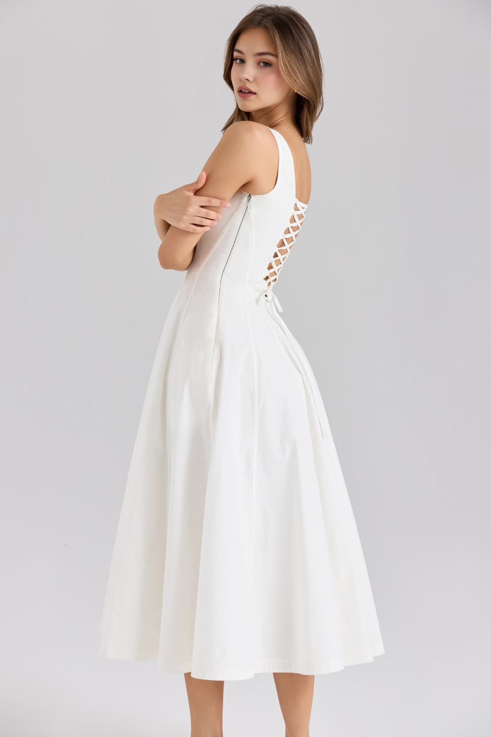 Rosabel – Corset back – Midi dress-15260068348277-Mirella Fiore