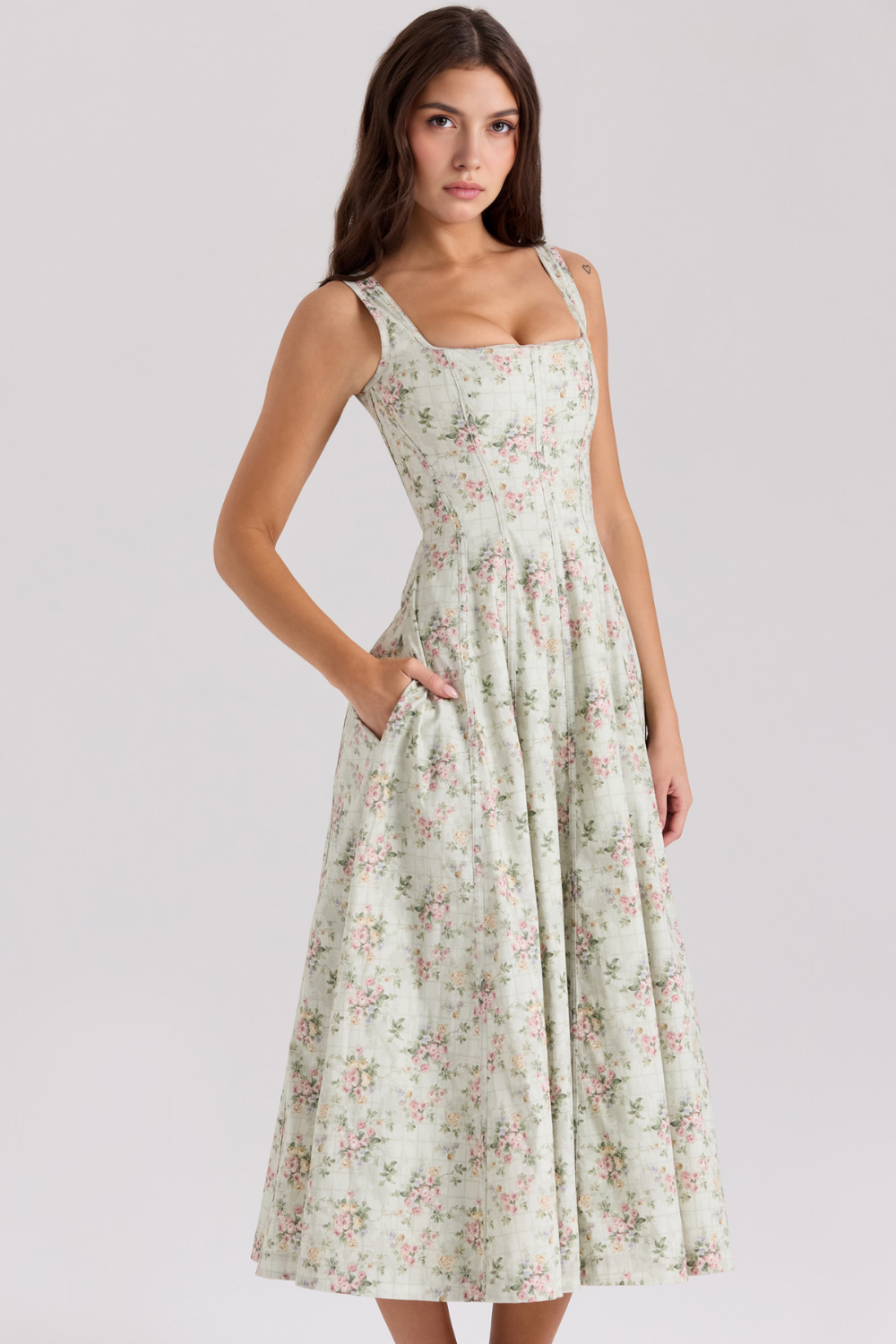 Rosabel – Corset back – Midi dress-15260068348277-Mirella Fiore