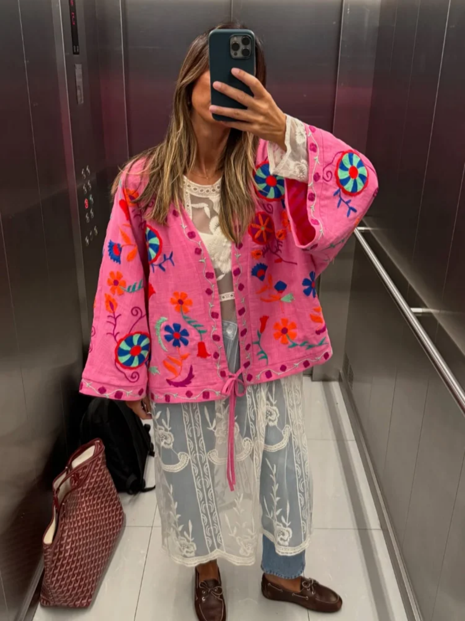 Rosavita – Bohemian bloom – Embroidered kimono top-15302762922357-Mirella Fiore