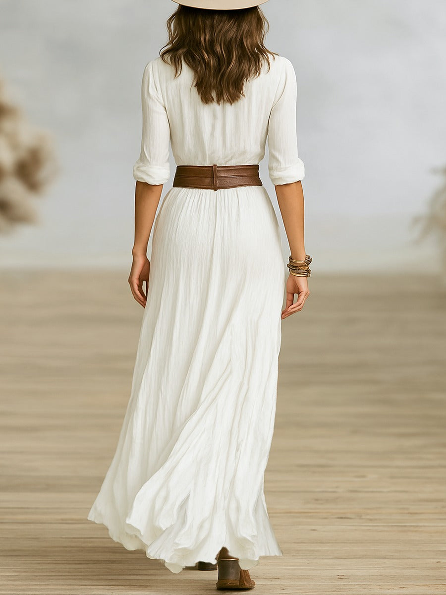 Rovanna – Bohemian flair – Button-down maxi dress-15424180322677-Mirella Fiore