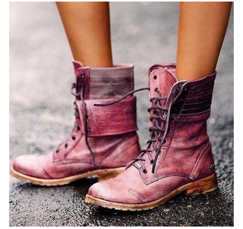 Rowena - Women’s Vintage Lace-Up Boots-15550871208309-Mirella Fiore