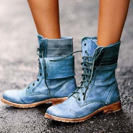 Rowena - Women’s Vintage Lace-Up Boots-15550871208309-Mirella Fiore