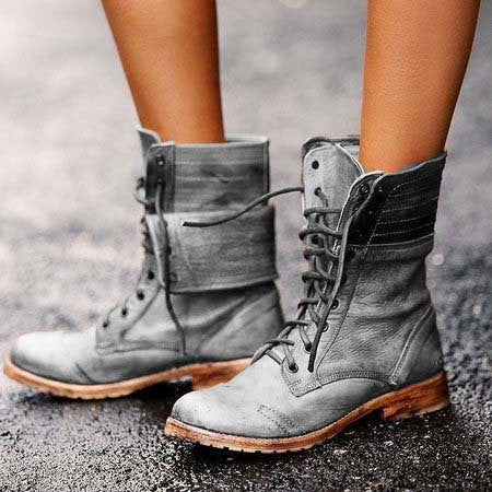 Rowena - Women’s Vintage Lace-Up Boots-15550871208309-Mirella Fiore