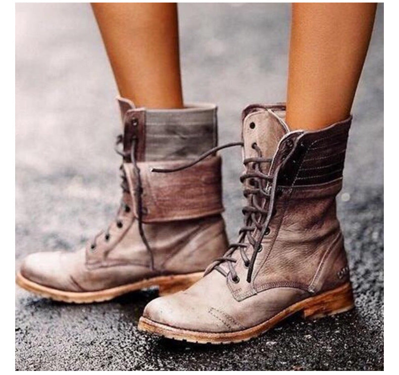 Rowena - Women’s Vintage Lace-Up Boots-15550871208309-Mirella Fiore