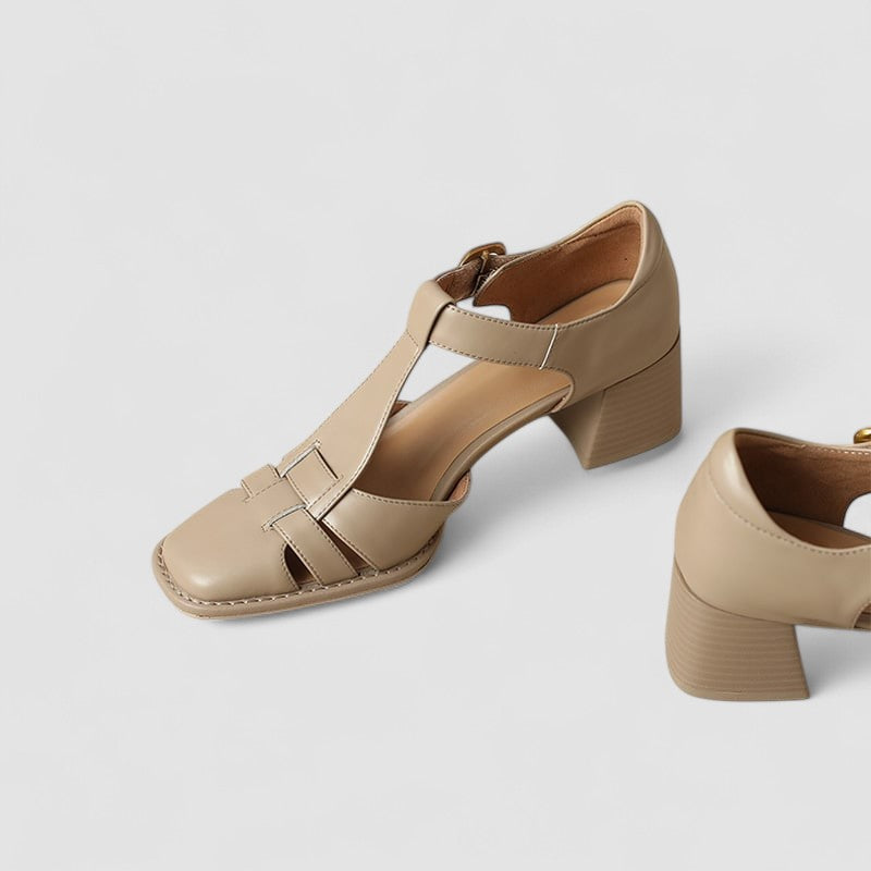 Scarlett – Orthopaedic T-Strap Block Heels-15519662113141-Mirella Fiore