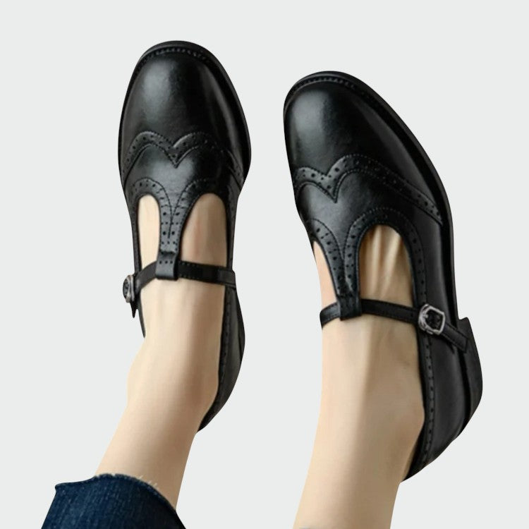 Selene – Elegant Leather Mary Jane Shoes-15519660933493-Mirella Fiore