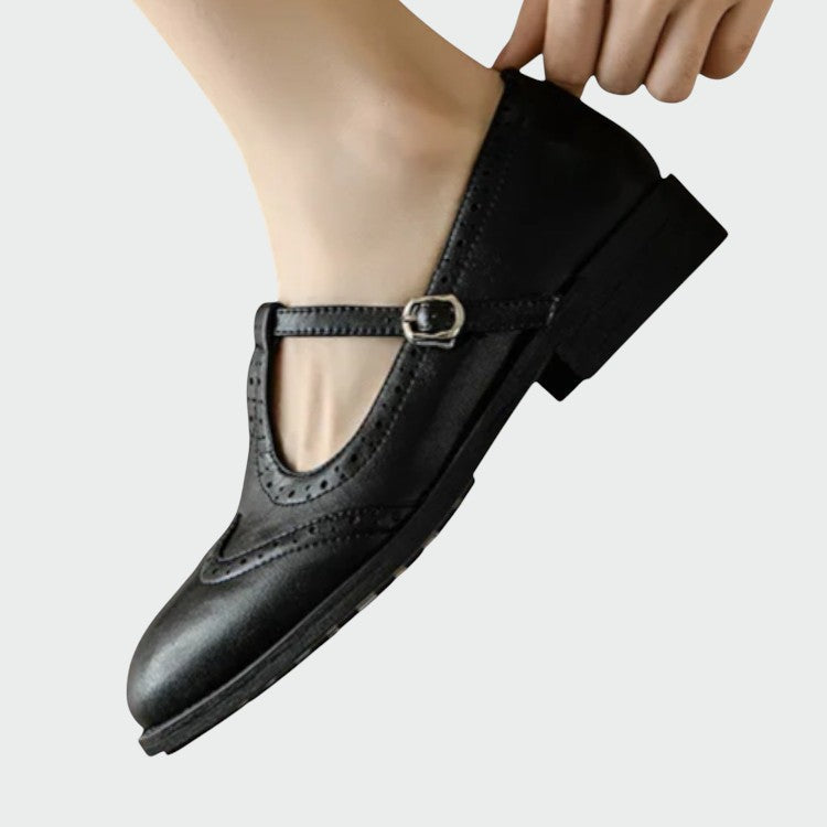 Selene – Elegant Leather Mary Jane Shoes-15519660933493-Mirella Fiore