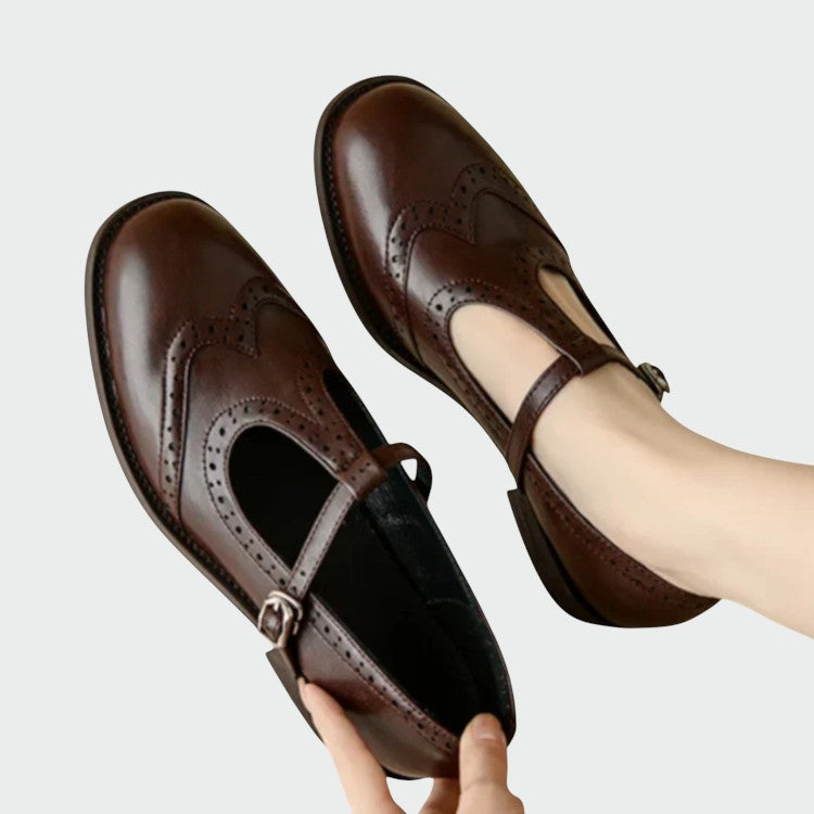Selene – Elegant Leather Mary Jane Shoes-15519660933493-Mirella Fiore