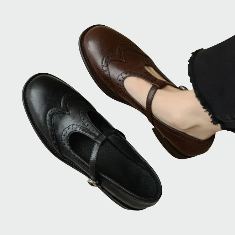 Selene – Elegant Leather Mary Jane Shoes-15519660933493-Mirella Fiore