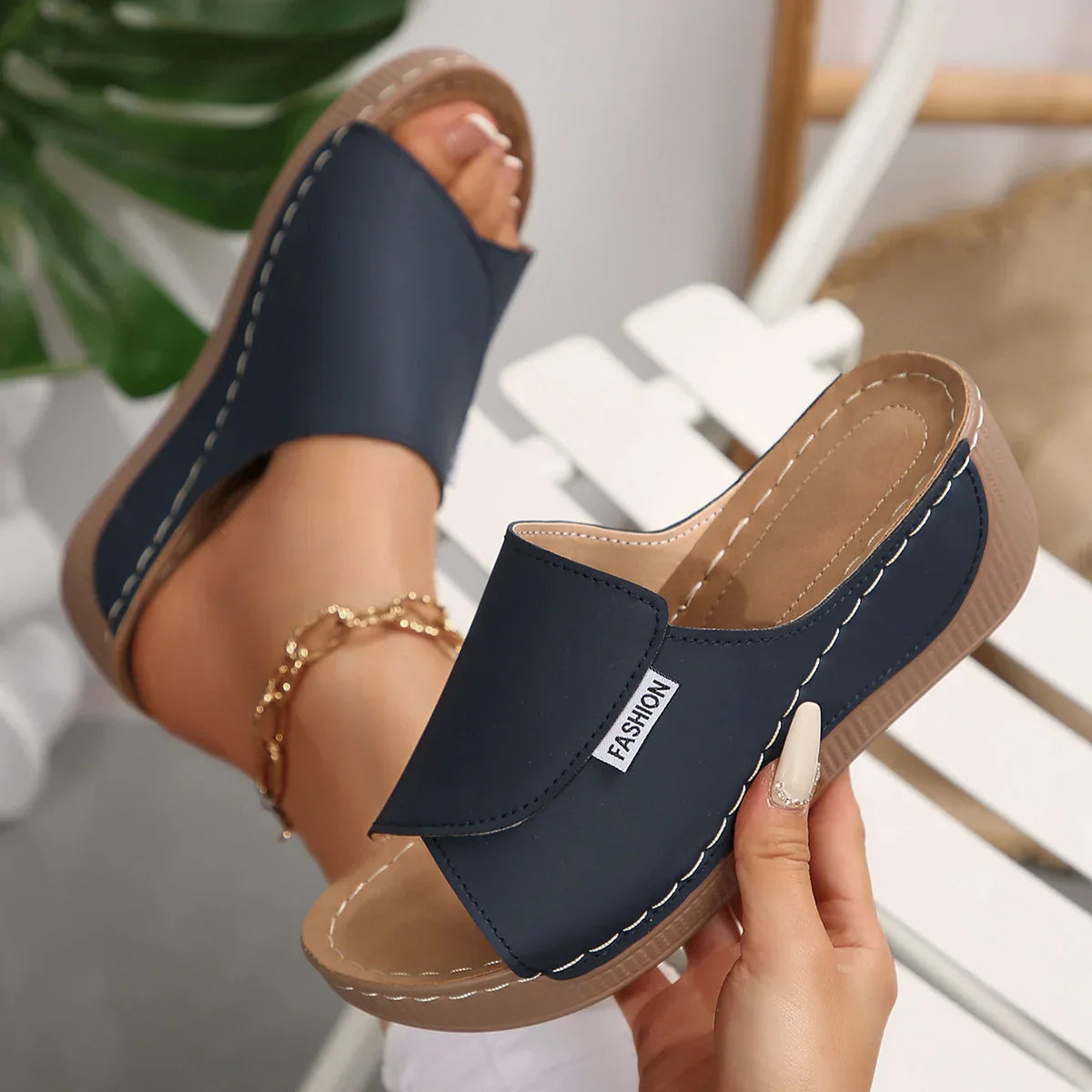 Selene - Orthopedic Wedge Heel Sandals-15547822145909-Mirella Fiore