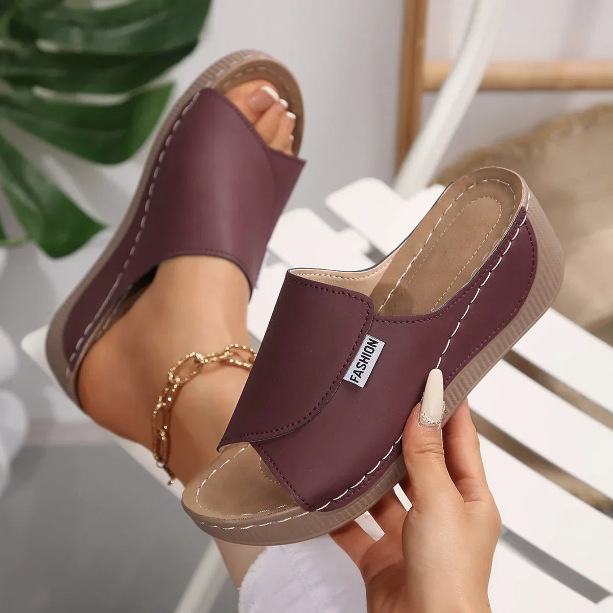 Selene - Orthopedic Wedge Heel Sandals-15547822145909-Mirella Fiore