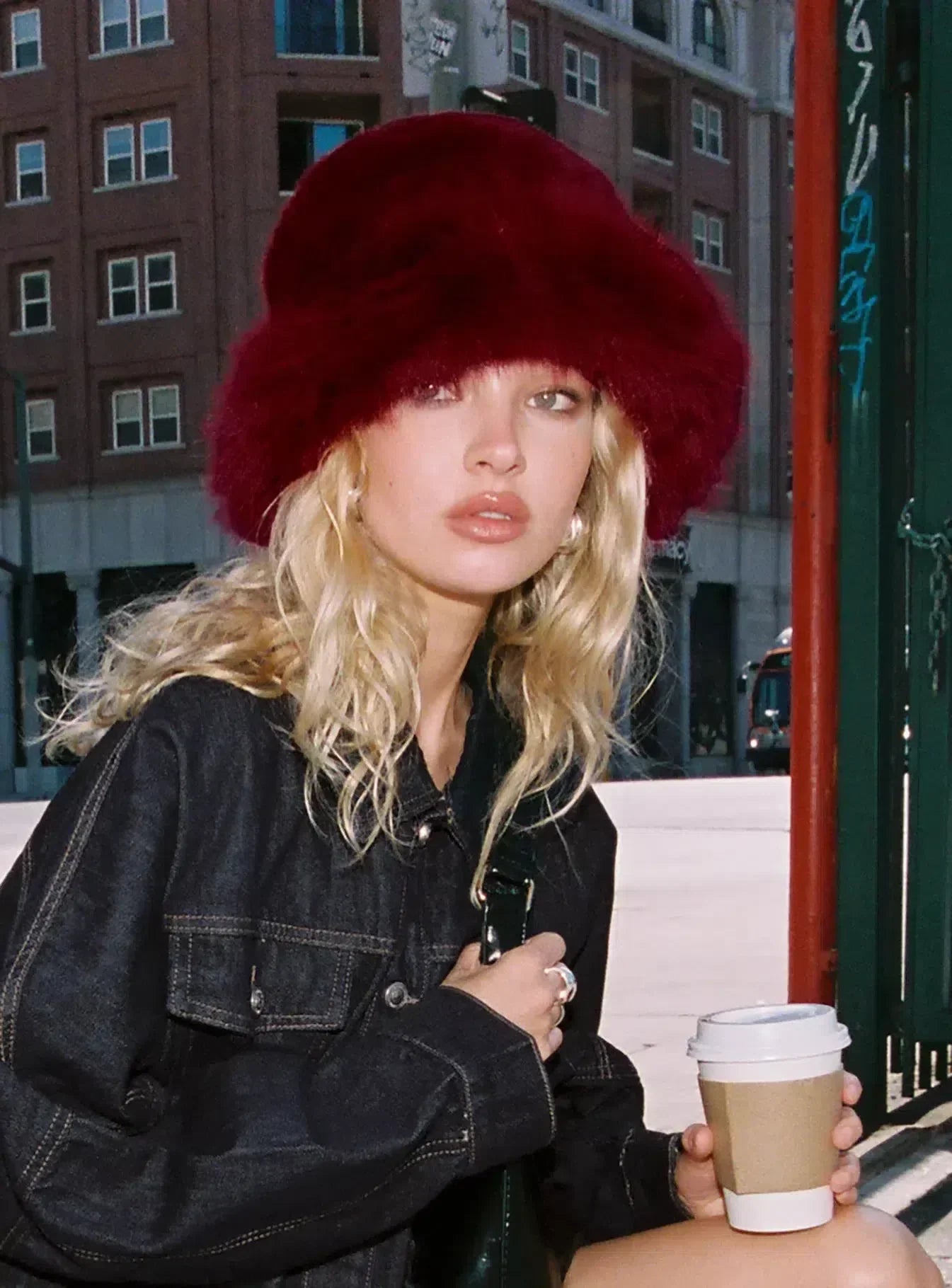 Selisara – Red plush – Bucket hat-15133536518517-Mirella Fiore