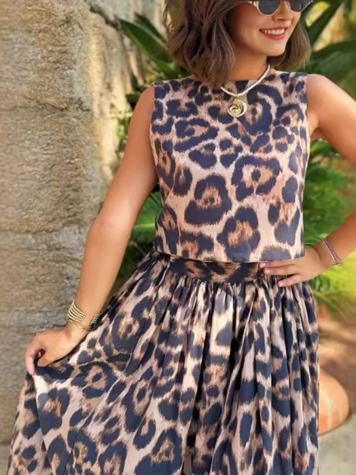 Selmarie – Leopard print – Two-piece maxi set-15283459752309-Mirella Fiore