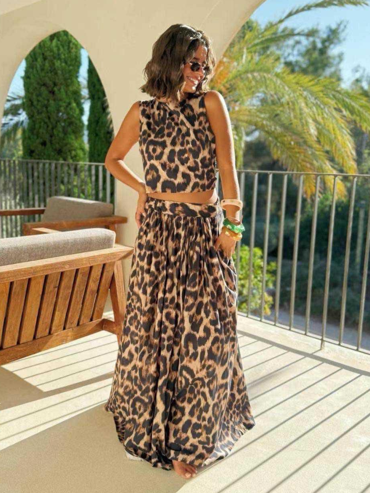 Selmarie – Leopard print – Two-piece maxi set-15283459752309-Mirella Fiore