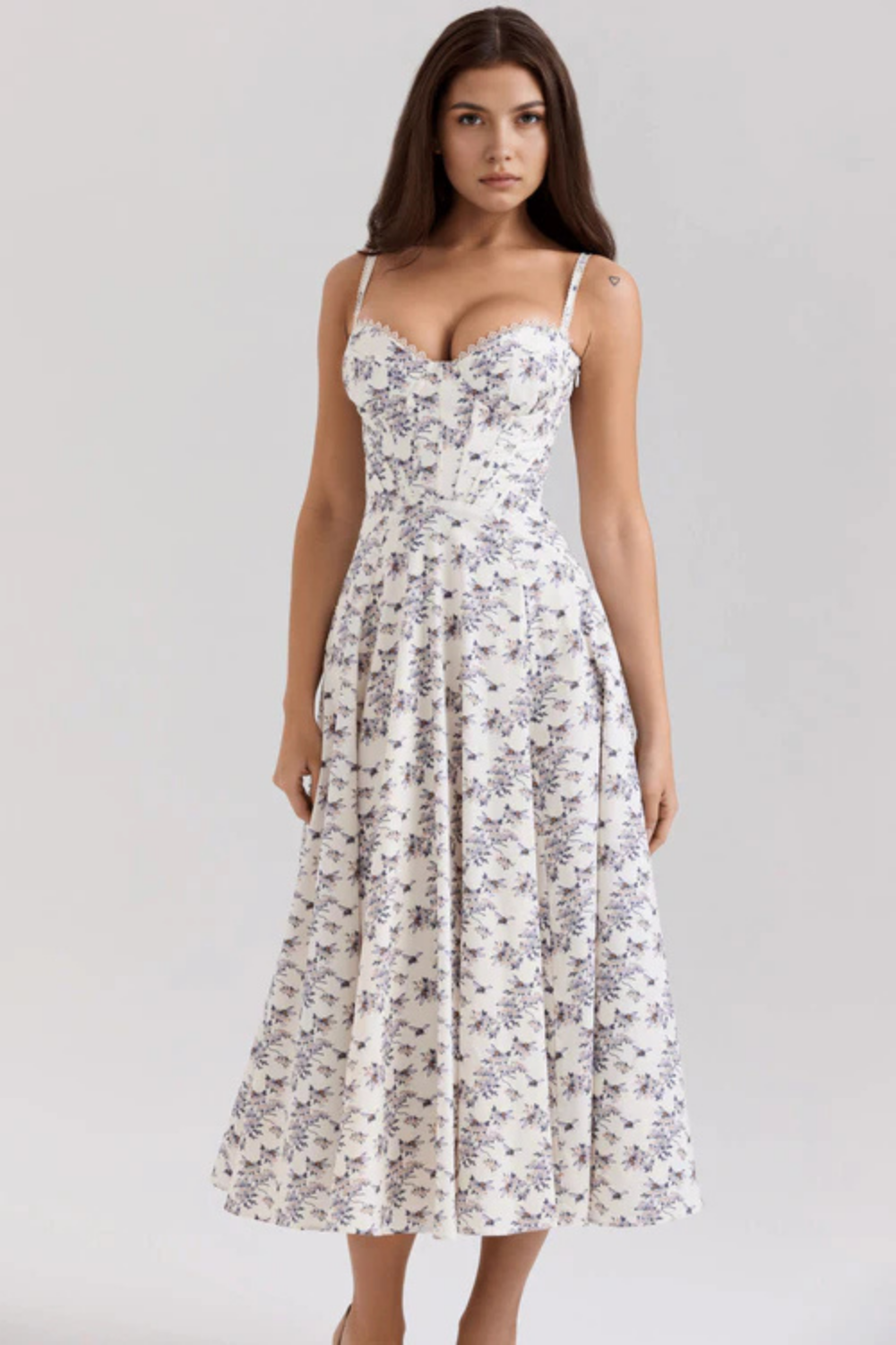 Seraphelle – Bustier bodice – Midi dress-15260068512117-Mirella Fiore