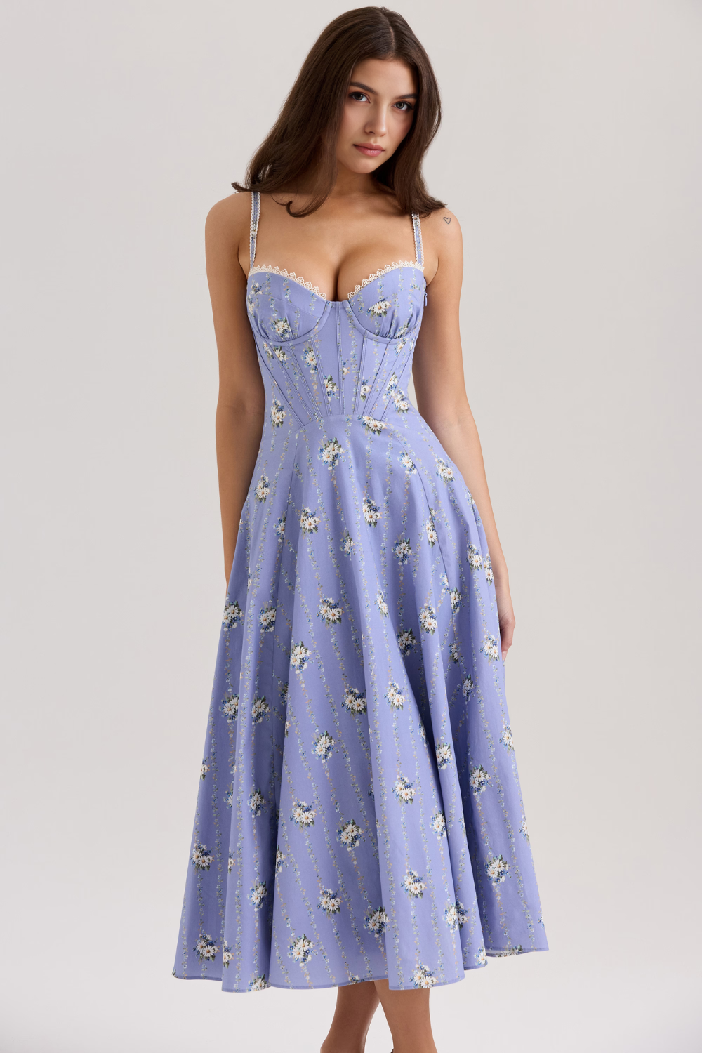Seraphelle – Bustier bodice – Midi dress-15260068512117-Mirella Fiore