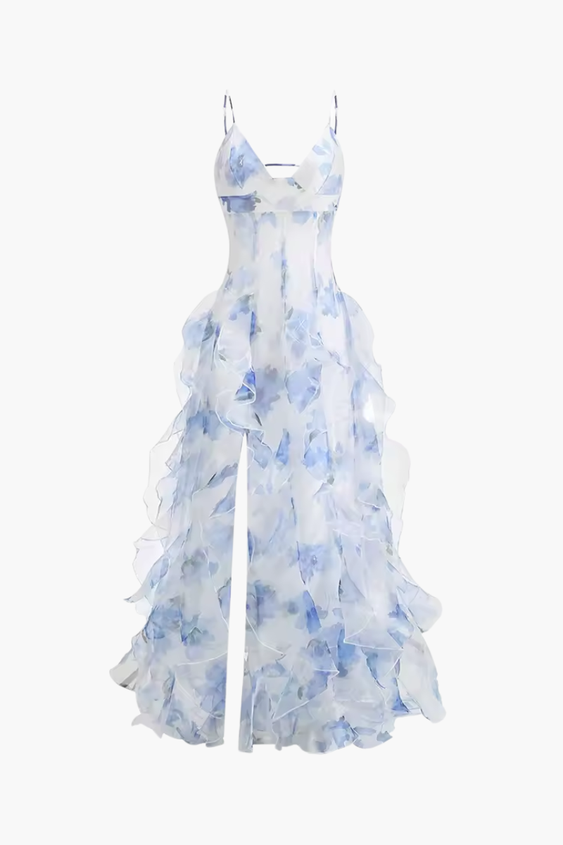 Sestina – Ethereal sheer design – Ruffled chiffon-blend maxi dress-15133930881397-Mirella Fiore