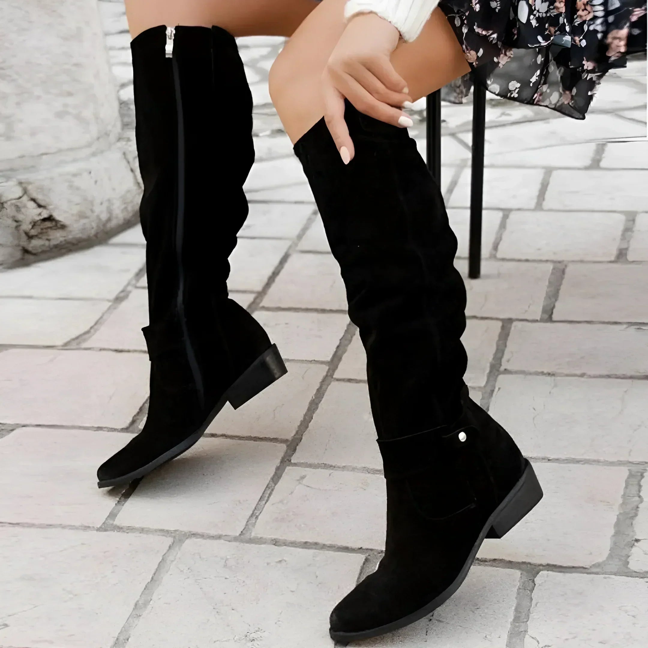 Siona - Suede Boots-15548990783861-Nancy & Mae Savannah