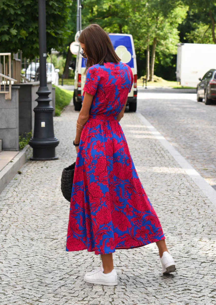Sofianne – Wrap Midi Dress – Vibrant Prints-15368513913205-Mirella Fiore