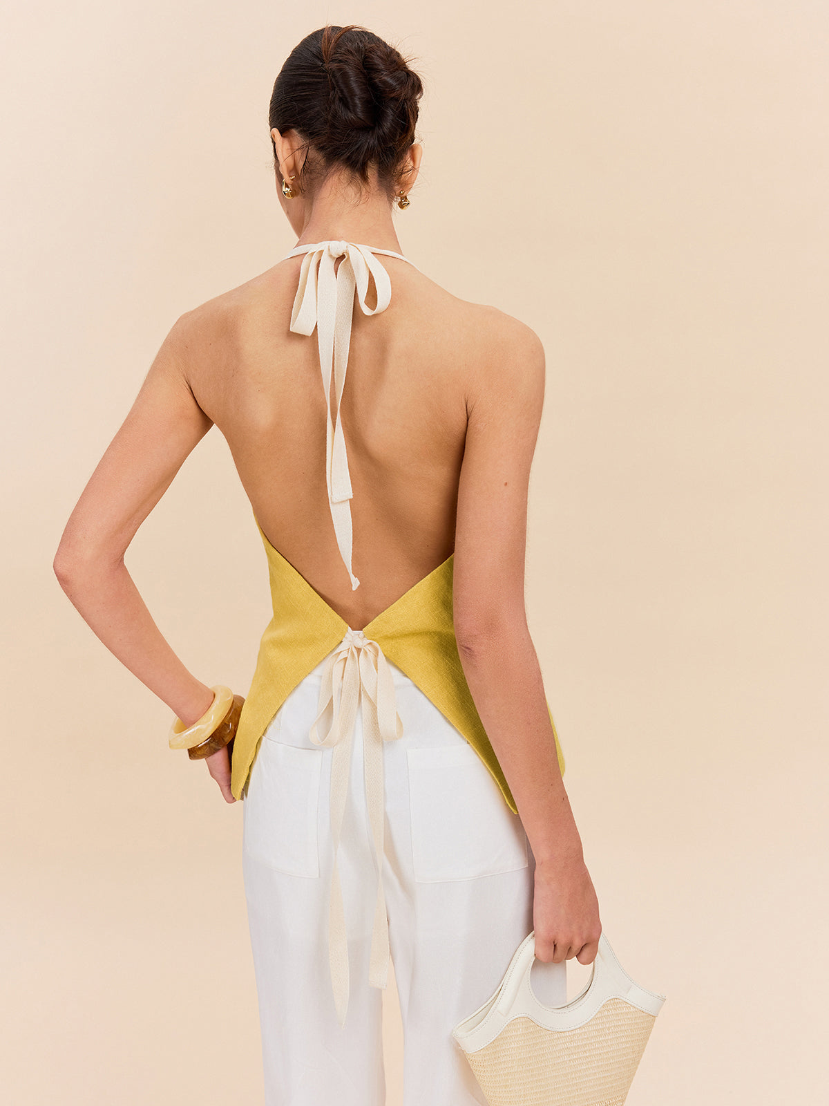 Solandra – Tailored ease – Halterneck waistcoat top-15274612916597-Mirella Fiore