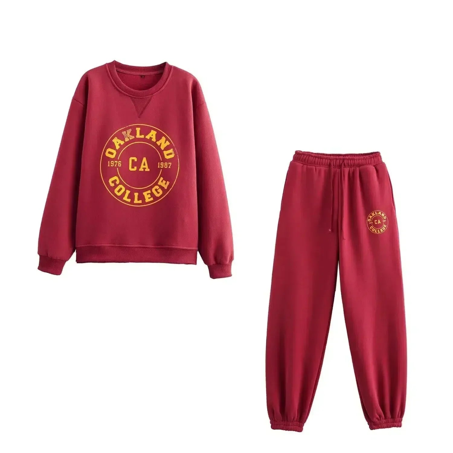 Solange – Crew neck sweatshirt & jogger-style pants – Oakland crew set-15133760815477-Mirella Fiore