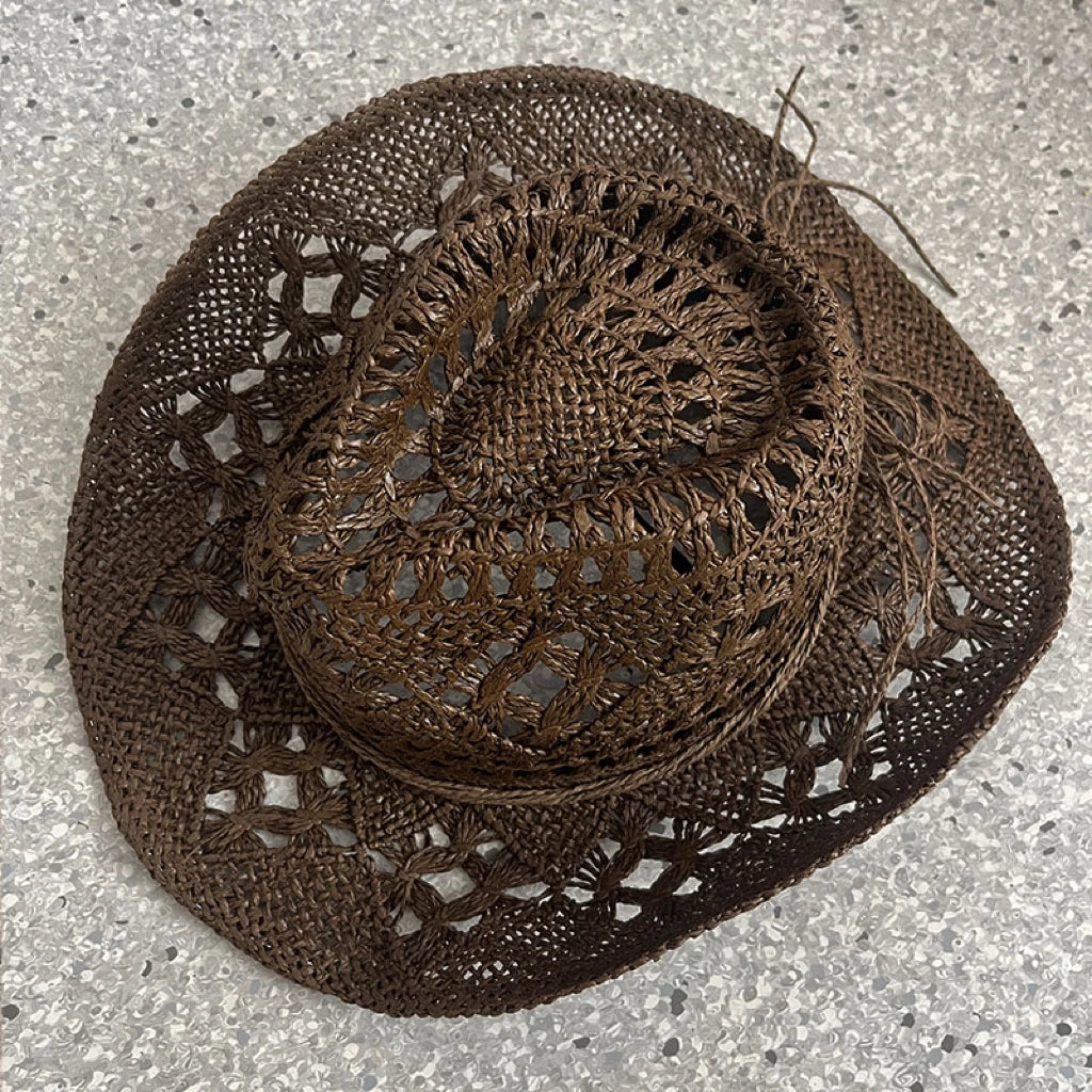 Solara – Open weave – Straw cowboy hat-15133787521397-Mirella Fiore