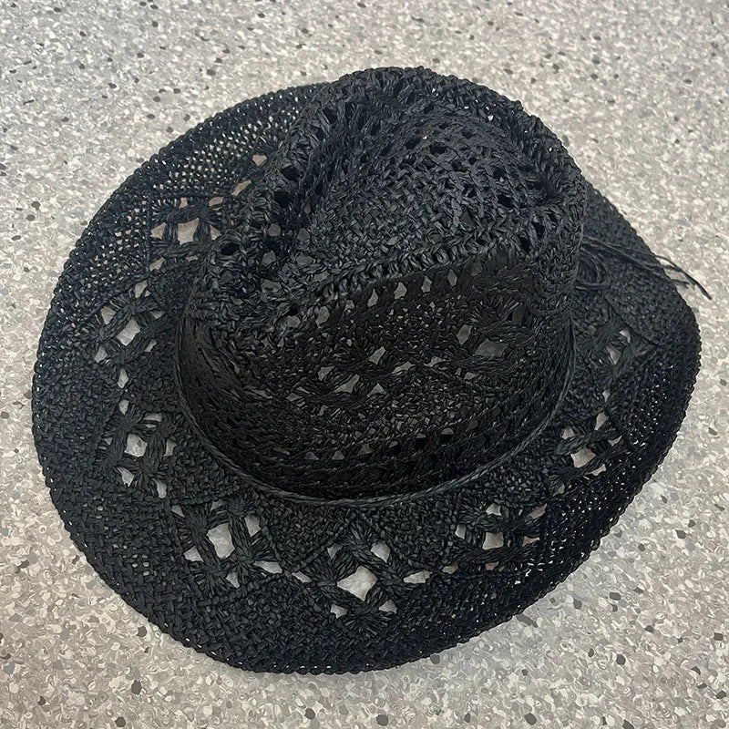 Solara – Open weave – Straw cowboy hat-15133787521397-Mirella Fiore