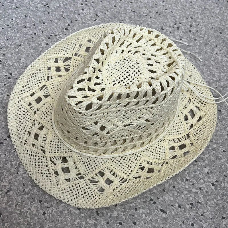 Solara – Open weave – Straw cowboy hat-15133787521397-Nancy & Mae Savannah
