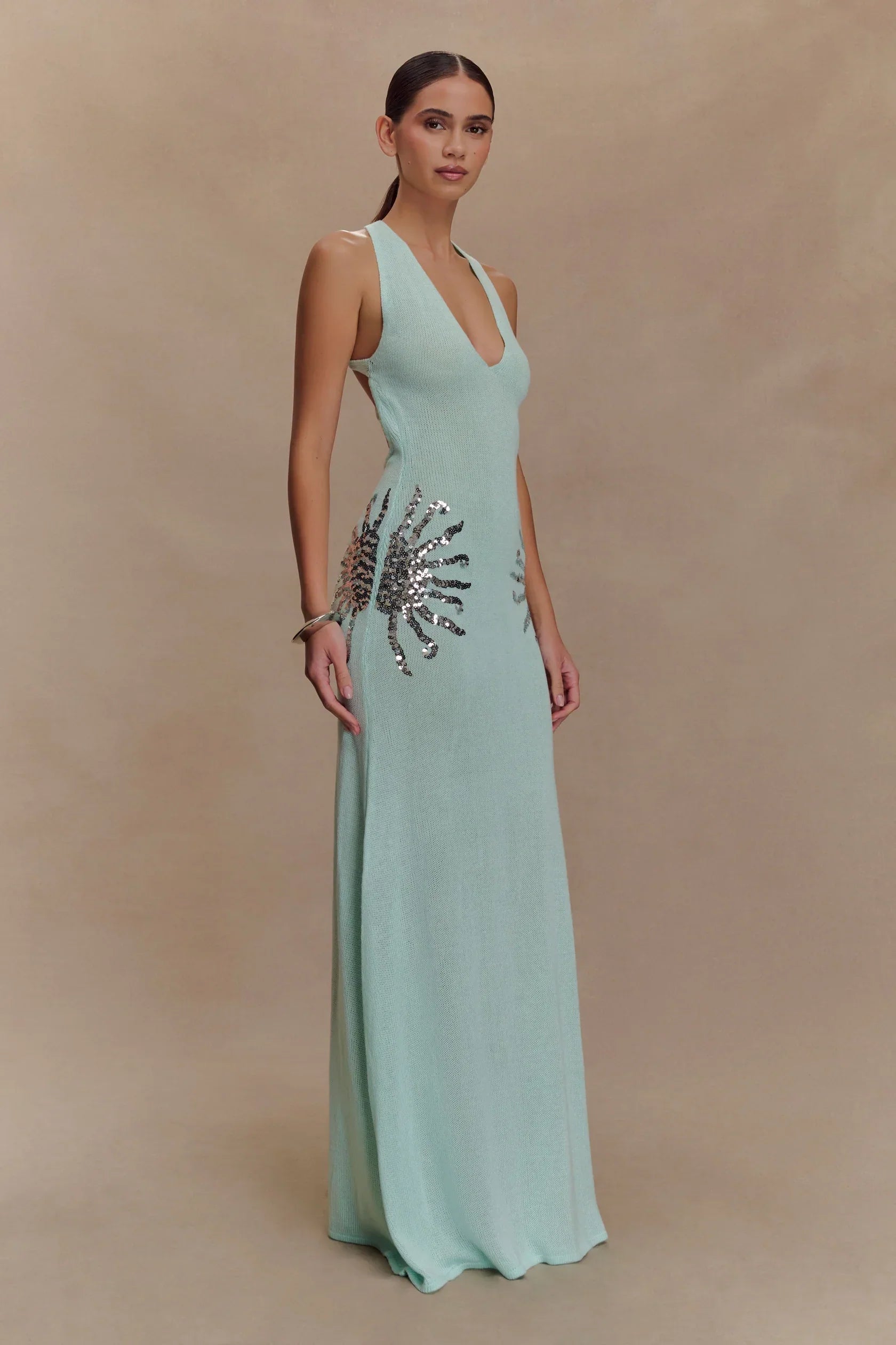 Solara – Sequin sunburst - Knit maxi dress-15261073113461-Mirella Fiore