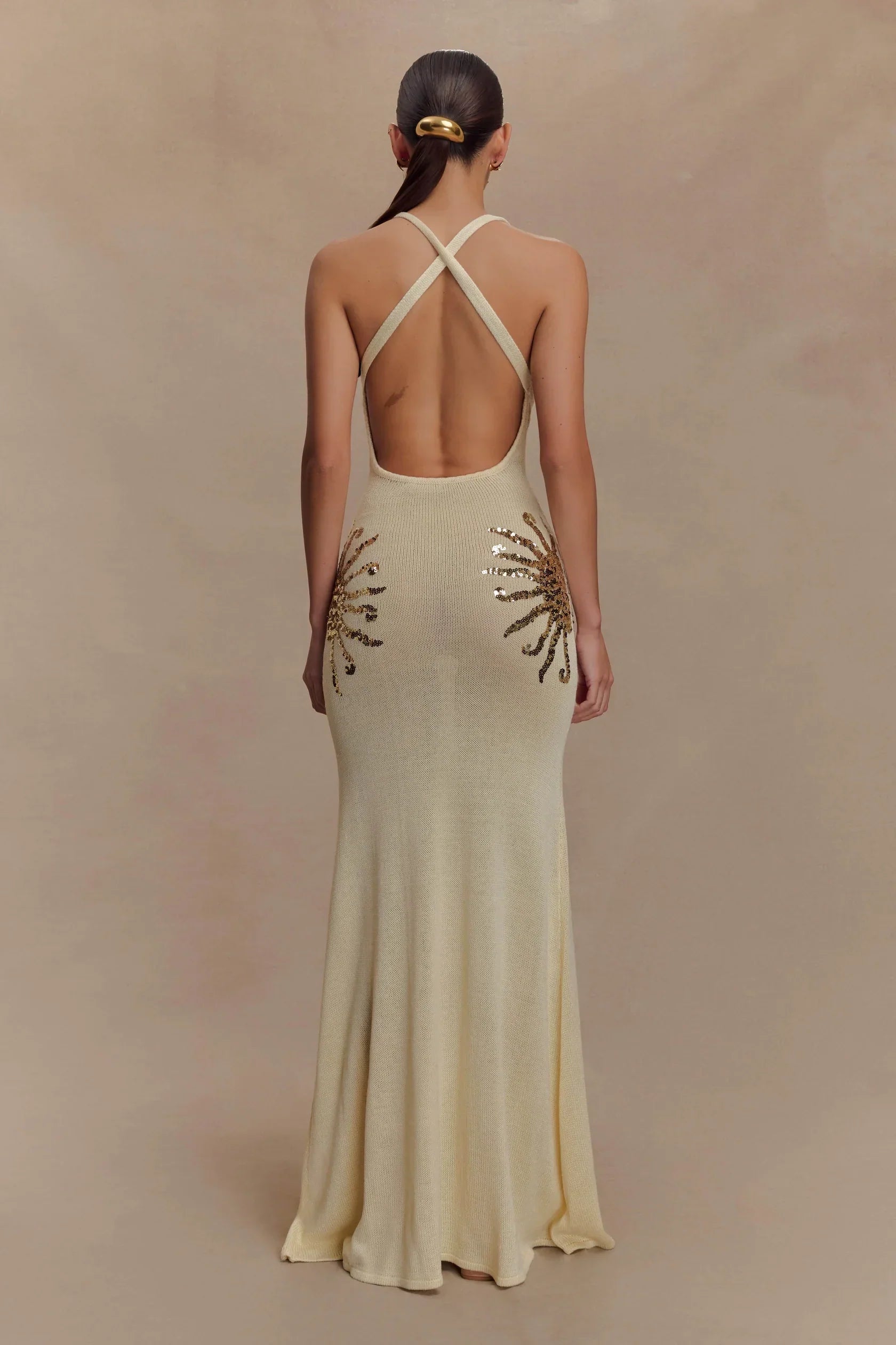 Solara – Sequin sunburst - Knit maxi dress-15261073113461-Mirella Fiore