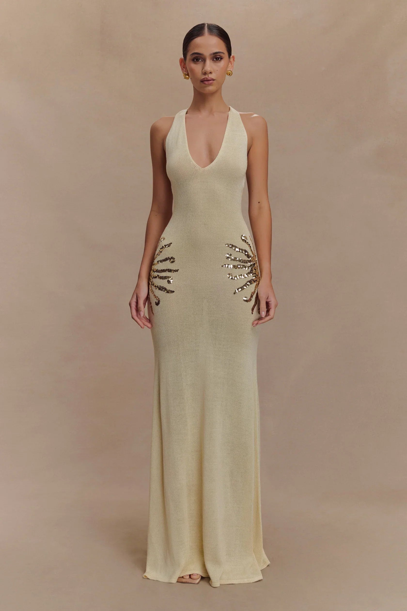 Solara – Sequin sunburst - Knit maxi dress-15261073113461-Mirella Fiore