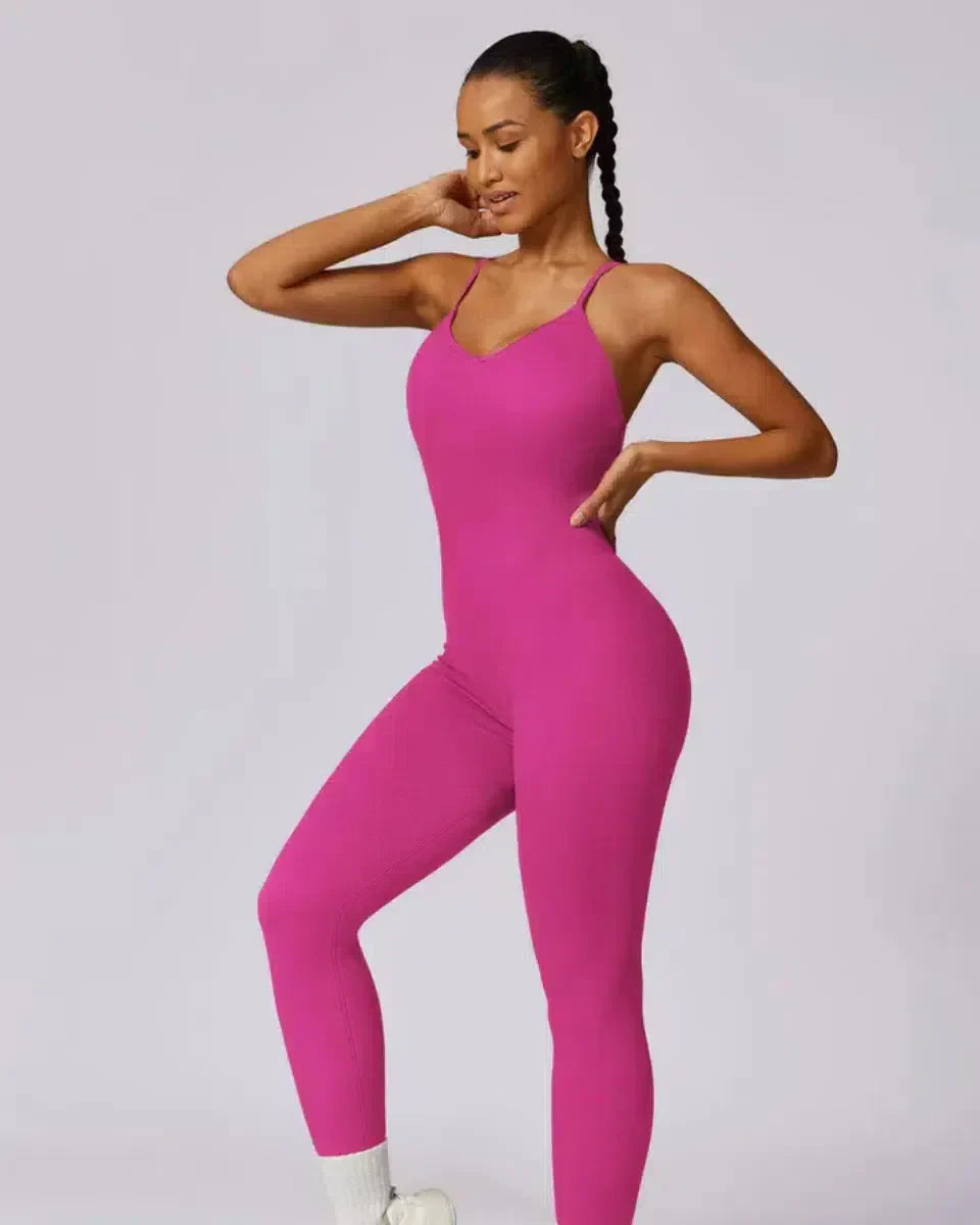 Solara – V-neckline – Modern active jumpsuit-15134026432885-Mirella Fiore