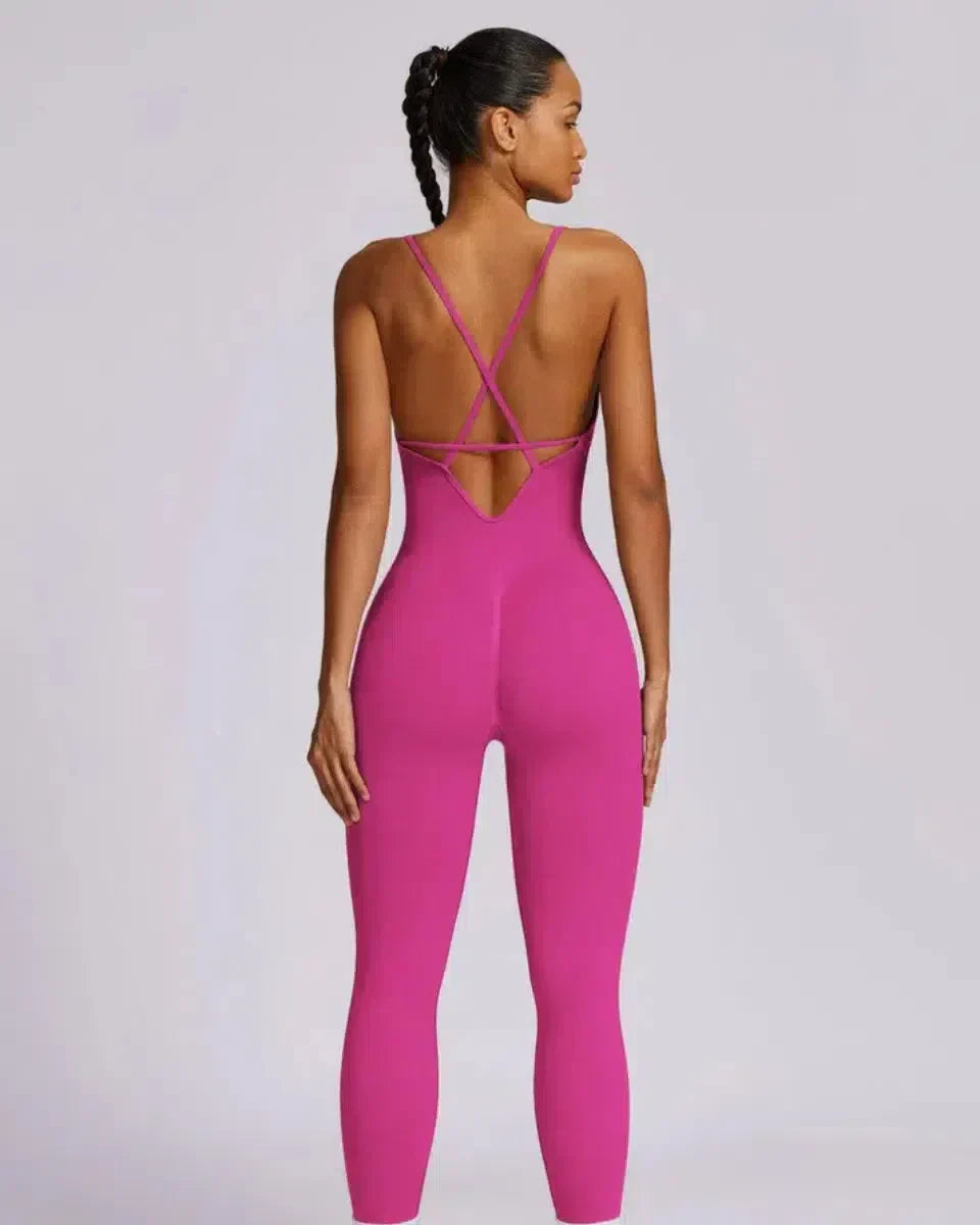 Solara – V-neckline – Modern active jumpsuit-15134026432885-Mirella Fiore