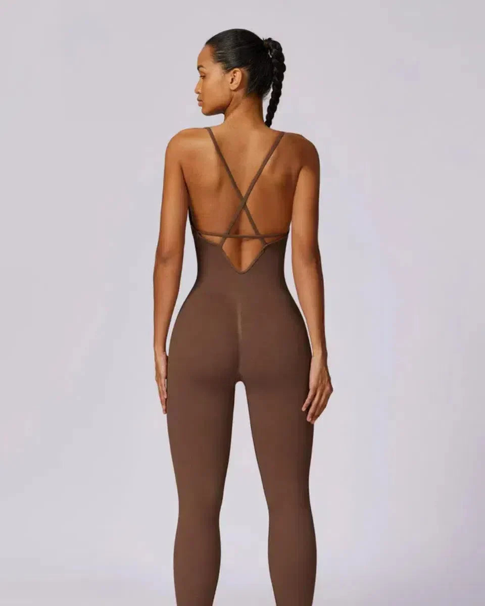 Solara – V-neckline – Modern active jumpsuit-15134026432885-Mirella Fiore