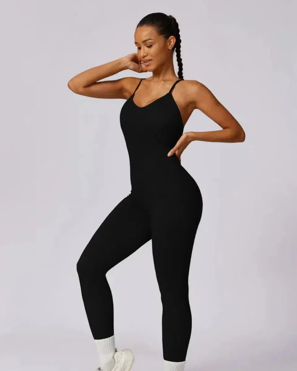Solara – V-neckline – Modern active jumpsuit-15134026432885-Mirella Fiore