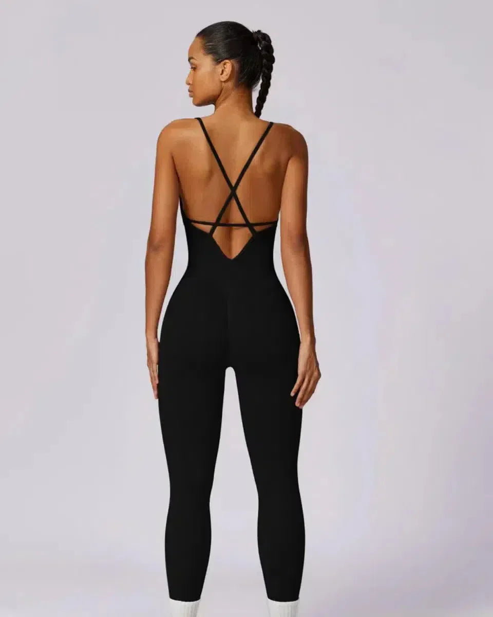 Solara – V-neckline – Modern active jumpsuit-15134026432885-Mirella Fiore
