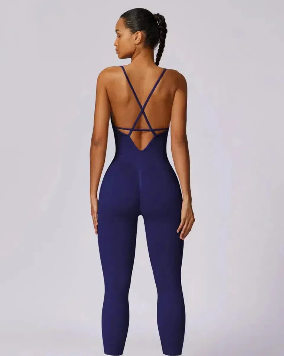 Solara – V-neckline – Modern active jumpsuit-15134026432885-Mirella Fiore