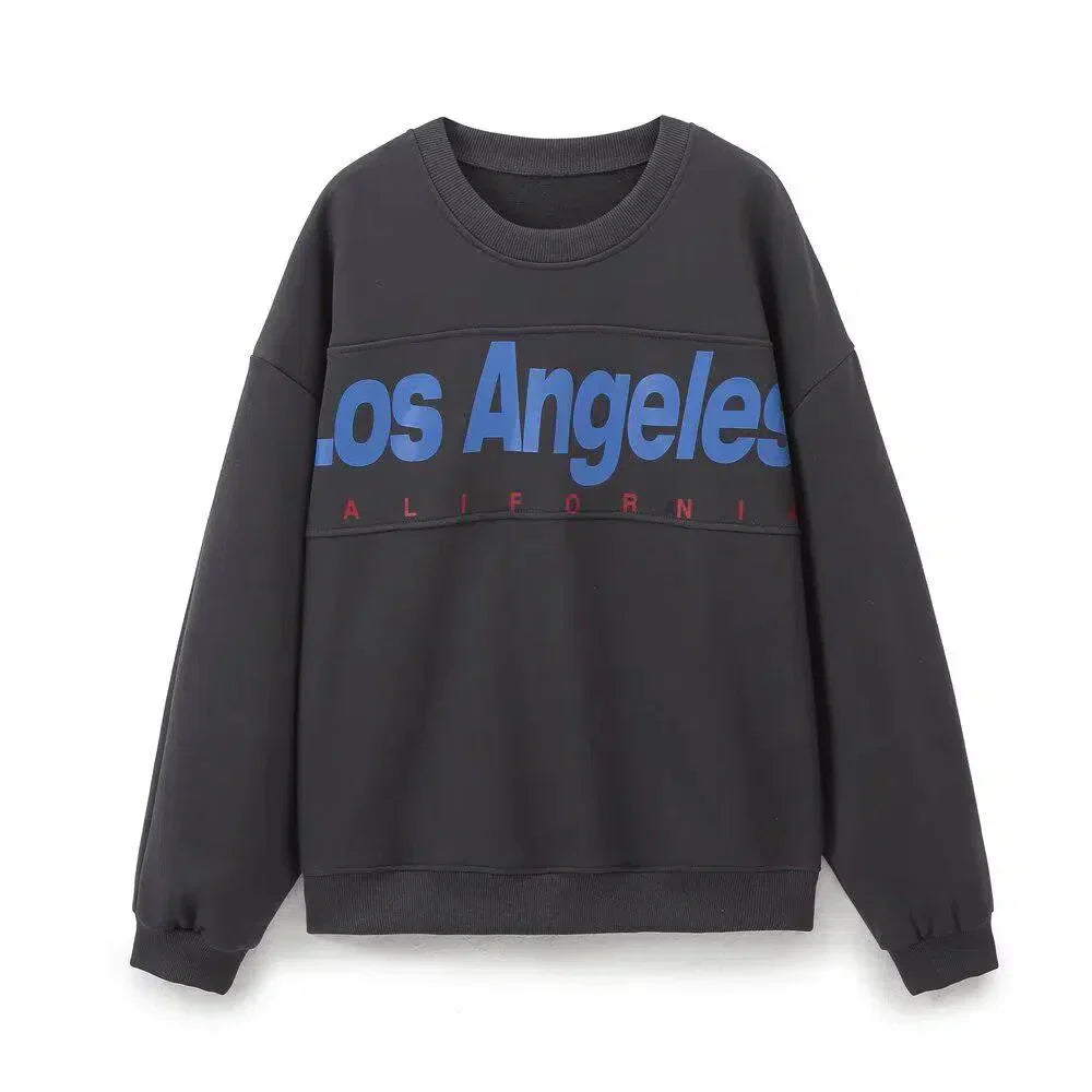 Soleil – Crew neck sweatshirt & jogger-style pants – Los Angeles lounge set-15133770613109-Mirella Fiore