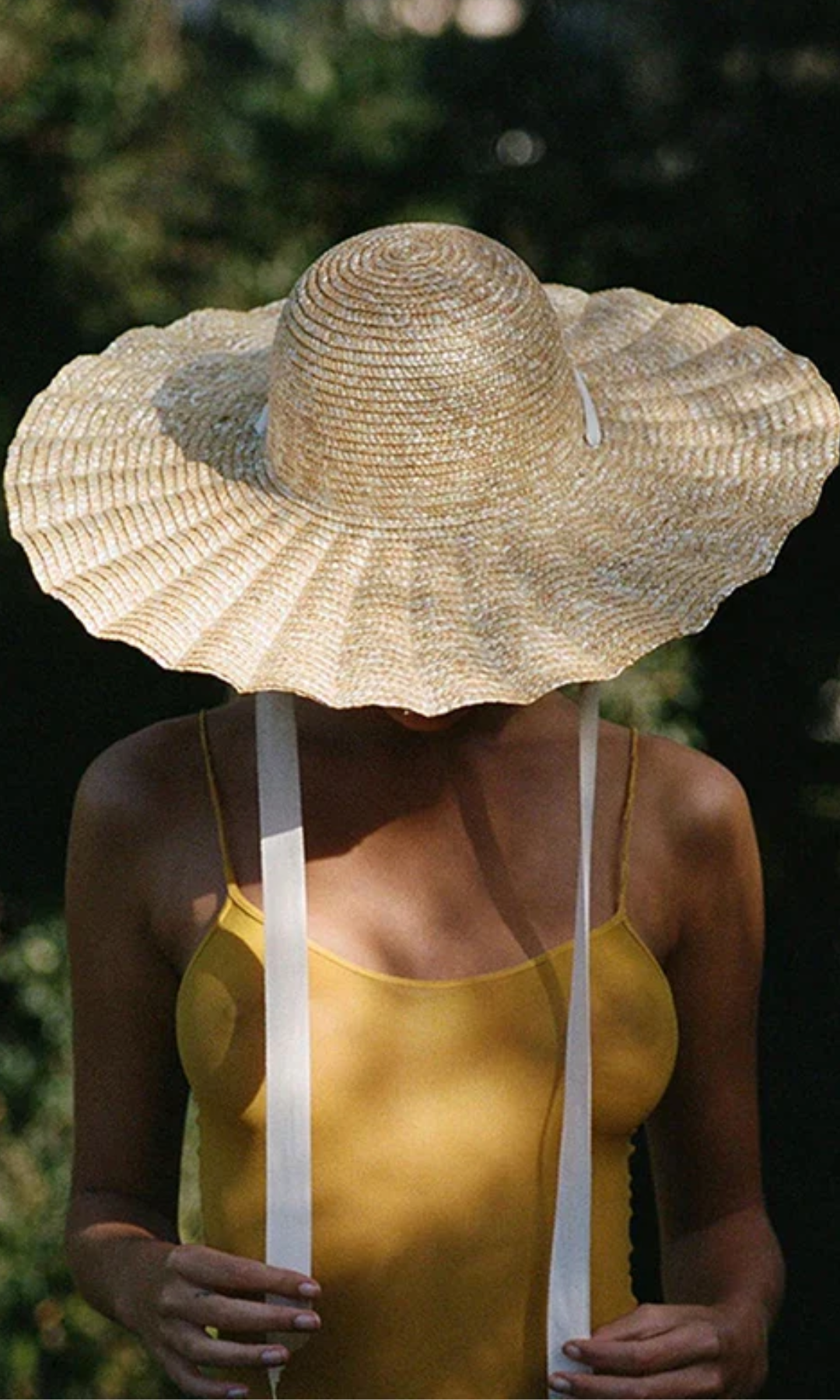 Solvienne – Scalloped ribbon tie – Straw hat-15133782442357-Nancy & Mae Savannah