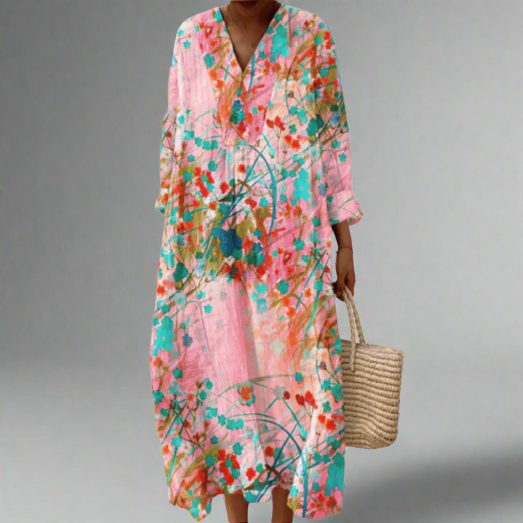 Sophie - Floral Maxi Dress-15543804461429-Mirella Fiore
