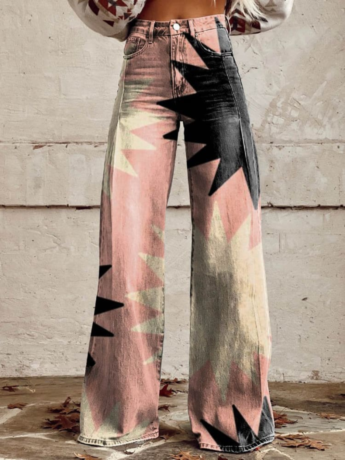Stella - Boho Starburst Wide-Leg Pants-15531074093429-Mirella Fiore