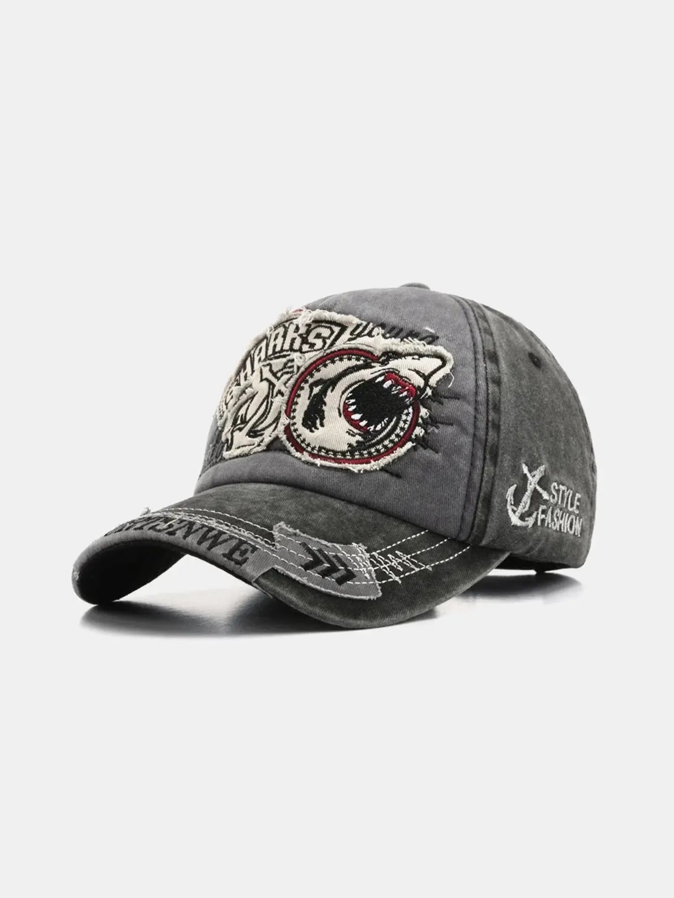 Sylisse – Denim-inspired – Shark baseball cap-15133570236789-Mirella Fiore