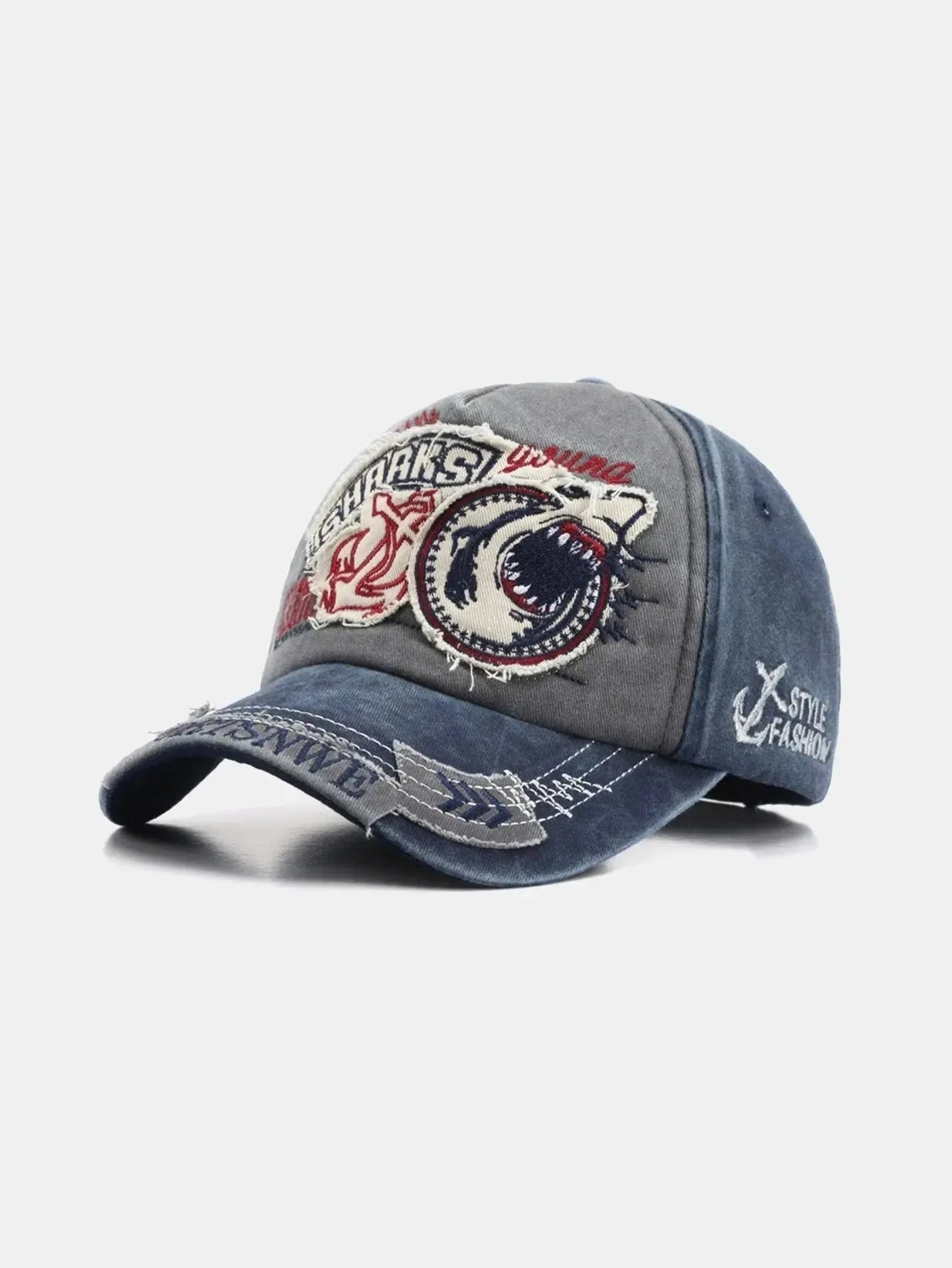 Sylisse – Denim-inspired – Shark baseball cap-15133570236789-Mirella Fiore