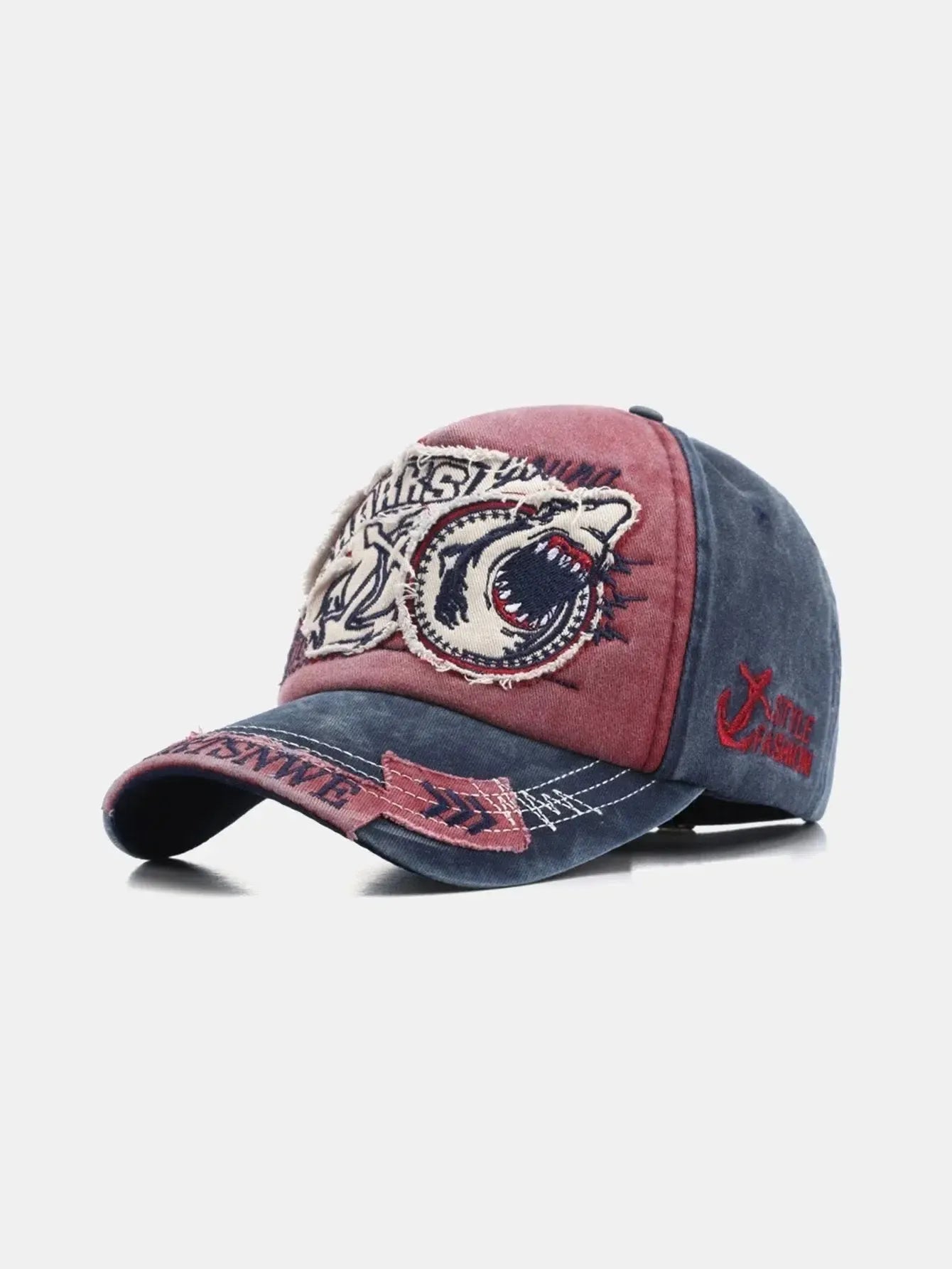 Sylisse – Denim-inspired – Shark baseball cap-15133570236789-Nancy & Mae Savannah